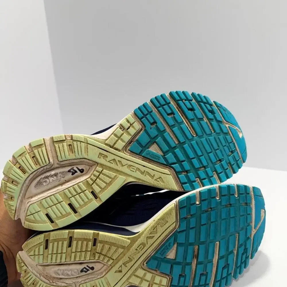Brooks Ravenna 9 Womens Size 8 B Medium Navy Blue Turquoise Running Shoes